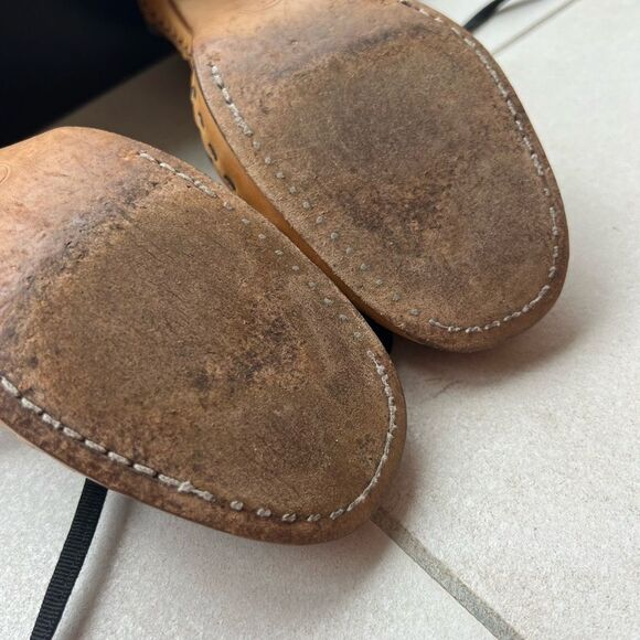 CHANEL Black Satin D'Orsay Sandals Interlocking Pearl CC Logo Lace Up 38 - Picture 8 of 14